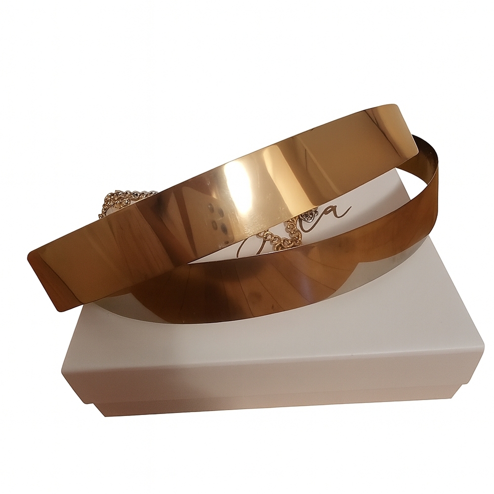 Gold And Silver Metallic Belts